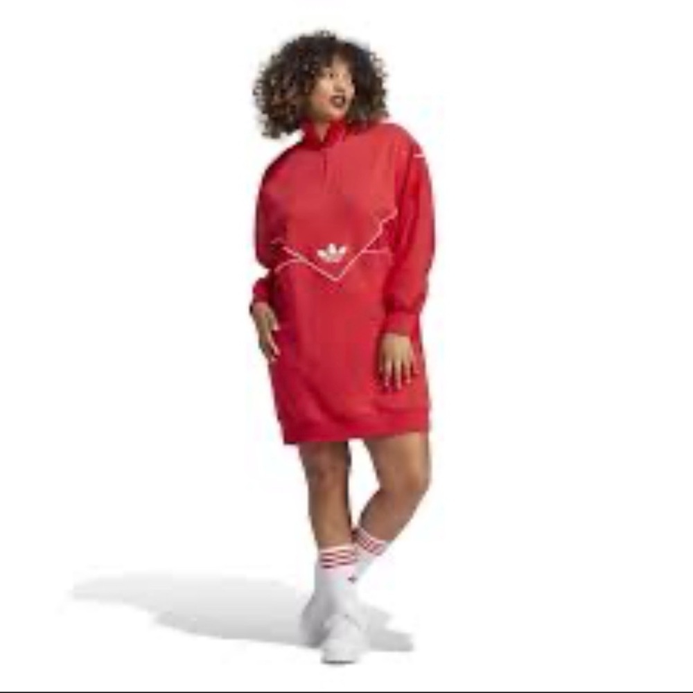 Adidas Women's Long Sleeve Red Dress